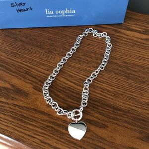 Silver heart necklace